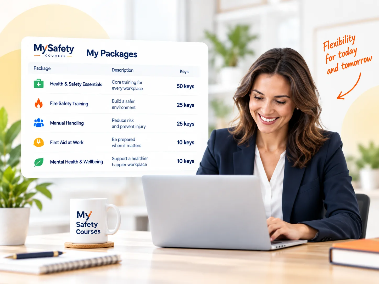 Business manager using MySafety training packages